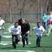 From left, Dominic Brown, 10, Timothy O'Neill, 9, Gabriel Richard junior Erica Hammerstein, Jordan Murray, 9  and Gabriel Richard junior Nathan Fink race each other during a Washtenaw County Special Olympic field day at at the school on Wednesday, April 17, 2013. Melanie Maxwell I AnnArbor.com